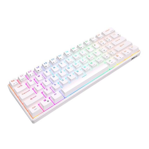 Klawiatura mechaniczna Royal Kludge RK61 RGB, brown switch (biała) (QWERTY)