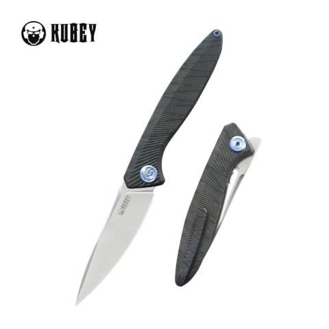 Nóż składany Kubey Pike KB2103C Flamed Titanium, Sandblasted CPM 20CV by Parsons Bladeworks