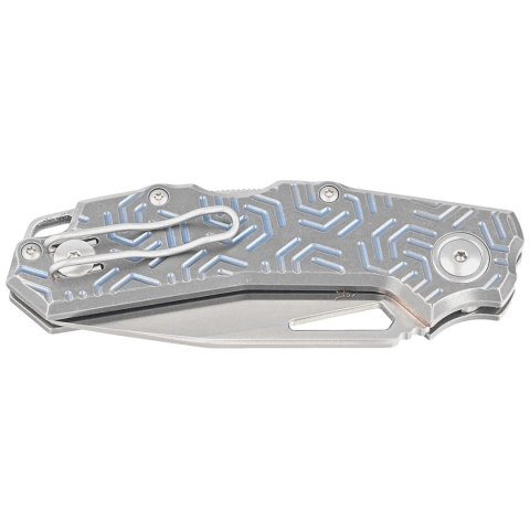 Nóż składany Viper Alfa Gray/Blue Titanium, Satin MagnaCut by Simone Tonolli (V6020TI3DBL)