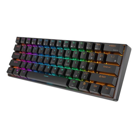 Klawiatura mechaniczna Royal Kludge RK61 RGB, brown switch (czarna) (QWERTY)