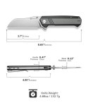 Nóż składany Sencut Draxor Gray/Black G10, Satin 9Cr18MoV (S24035-3)