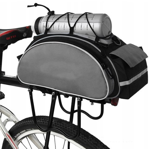 TORBA ROWEROWA SAKWA TYLNA PRZENOŚNA NA BAGAŻNIK POJEMNA WYTRZYMAŁA 13L