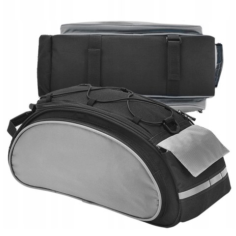 TORBA ROWEROWA SAKWA TYLNA PRZENOŚNA NA BAGAŻNIK POJEMNA WYTRZYMAŁA 13L