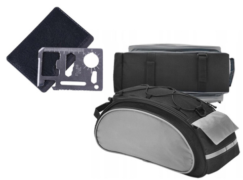 TORBA ROWEROWA SAKWA TYLNA PRZENOŚNA NA BAGAŻNIK POJEMNA WYTRZYMAŁA 13L