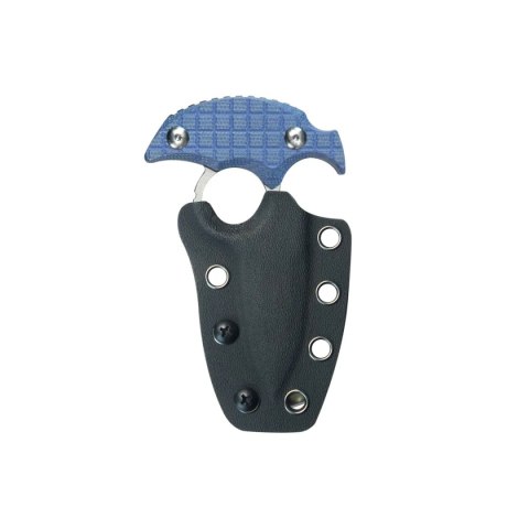 Nóż Kubey Cavy Blue Micarta, Stonewashed 14C28N by MUZI Design (KU403D)