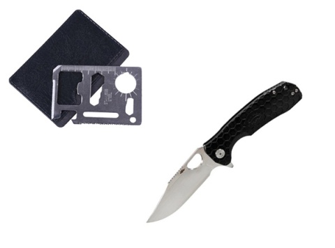 Nóż składany Honey Badger Clippoint Medium Black, 8Cr13MoV