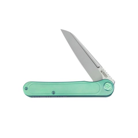 Nóż składany Kubey Dandy Green Titanium, Sandblasted CPM S90V by Maksym Tkachuk (KB247F)