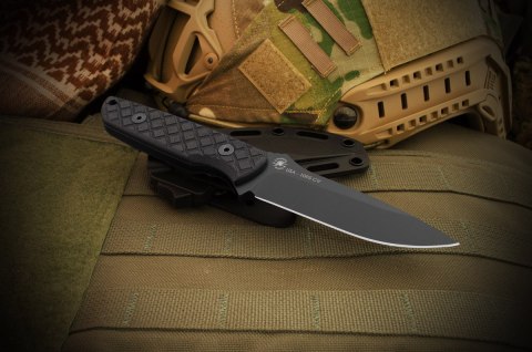 Nóż Spartan Blades Alala Black Canvas Micarta, Black 1095 Cro-Van by Curtis Iovito (SBSL004BKBK)