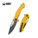 Nóż składany Kubey Dugu Yellow G10, Blackwashed 14C28N (KU210J)