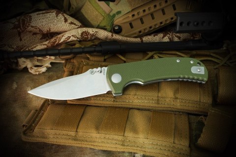 Nóż składany Spartan Blades Astor Green G10, Tumbled CPM 154CM by Les George (SFBL8GR)