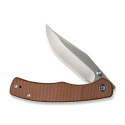 CIVIVI Clingman Micarta Nitro-V Front Flipper 75mm