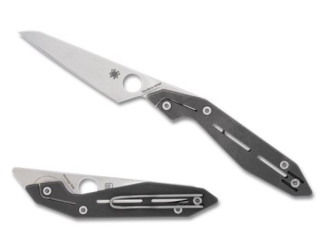 Nóż składany Spyderco Nand Gray Titanium, Satin M398 by Paul Alexander (C270TIP)
