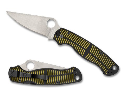 Nóż składany Spyderco Para Military 2 Salt Yellow/Black G10, Satin MagnaCut by Sal, Eric Glesser (C81GBKYLMCP2)