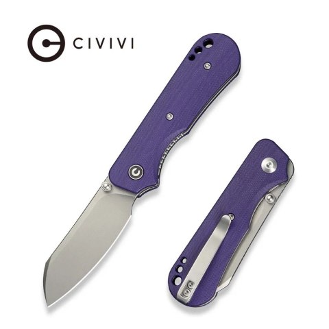 Nóż składany Civivi Crabby Purple G10, Stonewashed 14C28N by Ken Onion Jr.