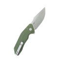 Nóż składany Kubey Basilisk Green G10, Stonewashed 14C28N by Damned Designs (KU391B)