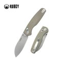 Nóż składany Kubey Breeze Tan G10, Stonewashed 14C28N by Caleb Waltman (KU288C)