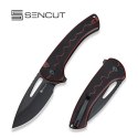 Nóż składany Sencut Squiggy Burgundy / Black G10, Black 9Cr18MoV (S24082A-3)