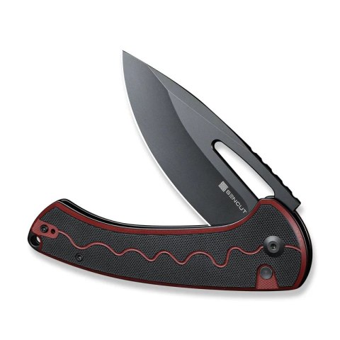 Nóż składany Sencut Squiggy Burgundy / Black G10, Black 9Cr18MoV (S24082A-3)