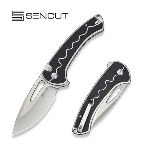 Nóż składany Sencut Squiggy White / Black G10, Satin 9Cr18MoV (S24082A-1)