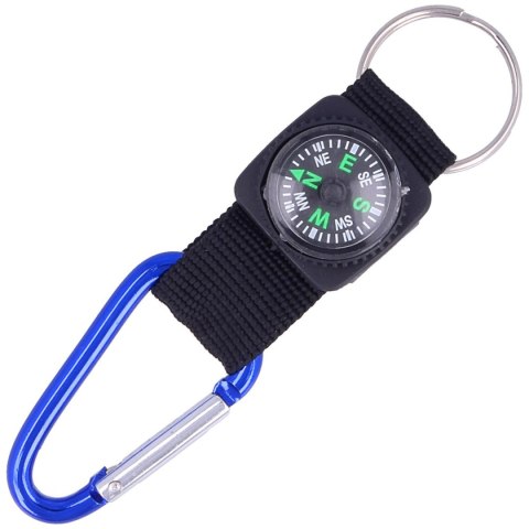 Karabińczyk z kompasem Martinez Albainox Blue Aluminium (09896-BL)
