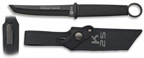 Nóż K25 Tactical Botero Tanto Black Rubber, Black