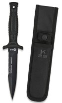 Nóż boot K25 Botero Black Rubber, Black Titanium 7Cr17Mov (31825)