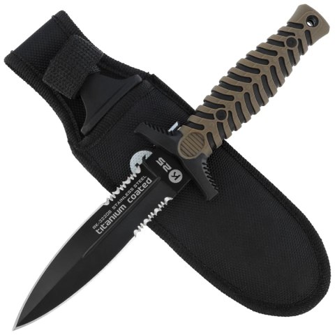 Nóż boot K25 RK-32206 Coyote ABS/Rubber, Black Titanium 7Cr17Mov