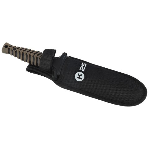 Nóż boot K25 RK-32206 Coyote ABS/Rubber, Black Titanium 7Cr17Mov