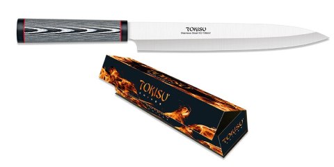 Nóż kuchenny Tokisu Yanagiba G10 Damascus, Satin 5Cr15Mov (17459)