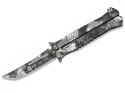 Nóż motylek K25 02142 Balisong Black Phyton
