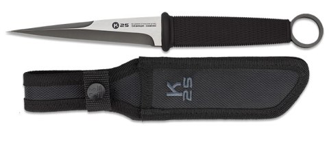 Nóż K25 RK-32693 Boot Knife Rubber Black, Titanium/Brushed 3Cr13Mov