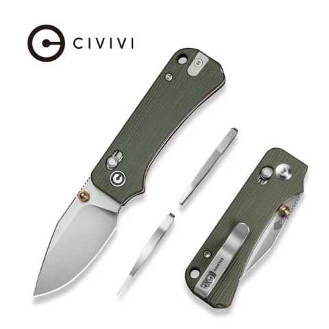 Nóż składany Civivi Baby Banter 2 TG Green G10, Satin 14C28N by Ben Petersen (C24074-1)