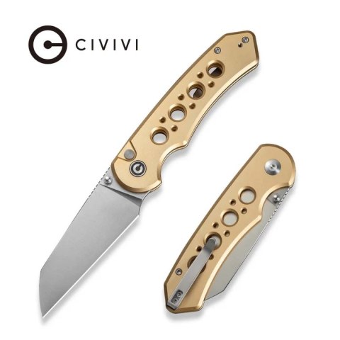 Nóż składany Civivi Pragma Prime Champagne Aluminium, Satin 14C28N (C24067-3)