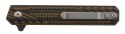 Nóż Womsi Wolf Brown-Black G10, Stal Laminowana S90V, Długość Klingi 80 mm