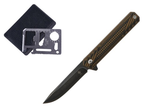 Nóż Womsi Wolf Brown-Black G10, Stal Laminowana S90V, Długość Klingi 80 mm