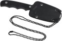 Nóż na szyję Tecnocut TCN3418 Neck Knife - Black G10, Black Stonewashed 440