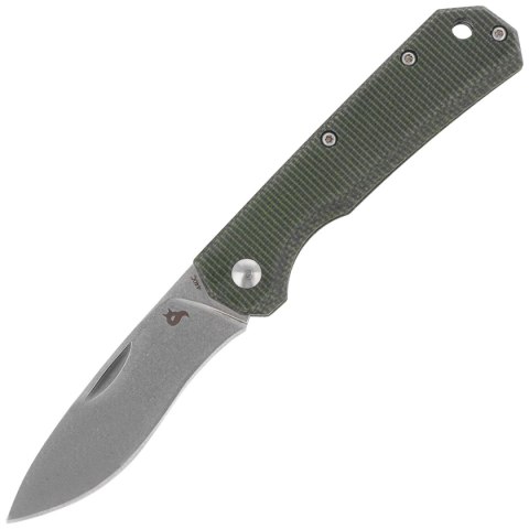 Nóż składany BlackFox Ciol Green Canvas Micarta, Stonewashed 440C by Denis Simonutti (BF-748 MI)
