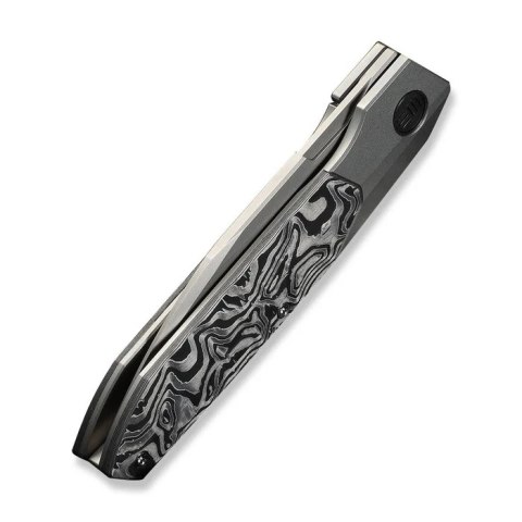 Nóż składany WeKnife Brr15 Gray Titanium/Aluminium Foil Carbon Fiber, Stonewashed M390 by Rafal Brzeski (WE24007-2)