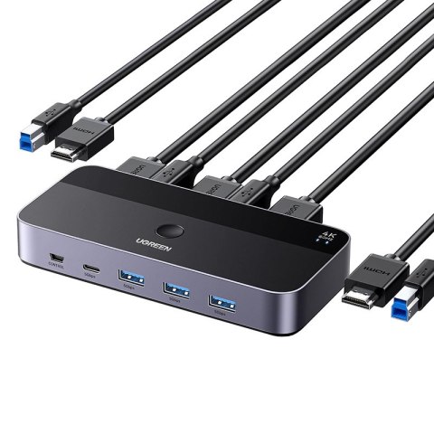 Przełącznik HDMI UGREEN CM664 2-portowy KVM