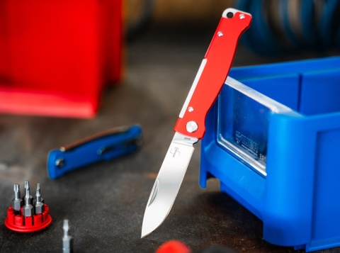 Boker Plus Atlas Red nóż składany 12C27 16,8 cm czerwony