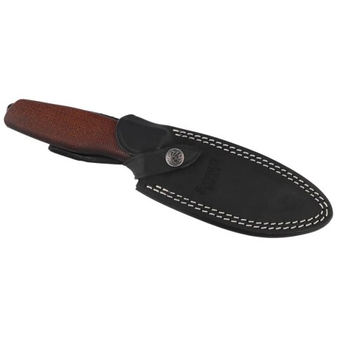Nóż LionSteel Acha Natural Burlap Micarta, Black Stonewashed M390 by Molletta (AH B BLN)