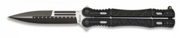 Nóż składany motylek Martinez Albainox Balisong Black Aluminium, Black 3Cr13Mov (02099)