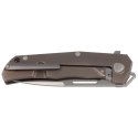 Nóż składany LionSteel Q4ttro Bronze Titanium/Fat Carbon, Satin MagnaCut by Molletta (Q4 BR)