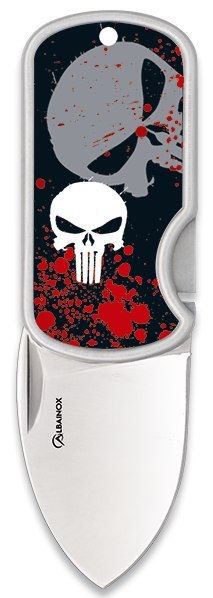 Nóż składany Martinez Albainox Skull 3D Aluminium, Satin 3Cr13Mov (18730)