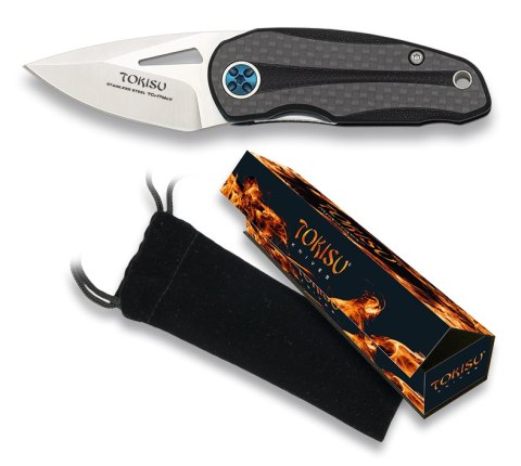 Nóż składany Tokisu Carbon Fiber/Black G10, Satin 7Cr17Mov (18684)