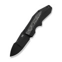 Nóż składany WeKnife Coral Black Titanium/Aluminium Foil Carbon Fiber, Black Stonewashed CPM 20CV by Gustavo T. Cecchini (WE2404