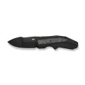 Nóż składany WeKnife Coral Black Titanium/Aluminium Foil Carbon Fiber, Black Stonewashed CPM 20CV by Gustavo T. Cecchini (WE2404
