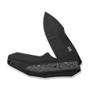 Nóż składany WeKnife Coral Black Titanium/Aluminium Foil Carbon Fiber, Black Stonewashed CPM 20CV by Gustavo T. Cecchini (WE2404