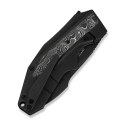 Nóż składany WeKnife Coral Black Titanium/Aluminium Foil Carbon Fiber, Black Stonewashed CPM 20CV by Gustavo T. Cecchini (WE2404