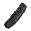 Nóż składany WeKnife Coral Black Titanium/Aluminium Foil Carbon Fiber, Black Stonewashed CPM 20CV by Gustavo T. Cecchini (WE2404